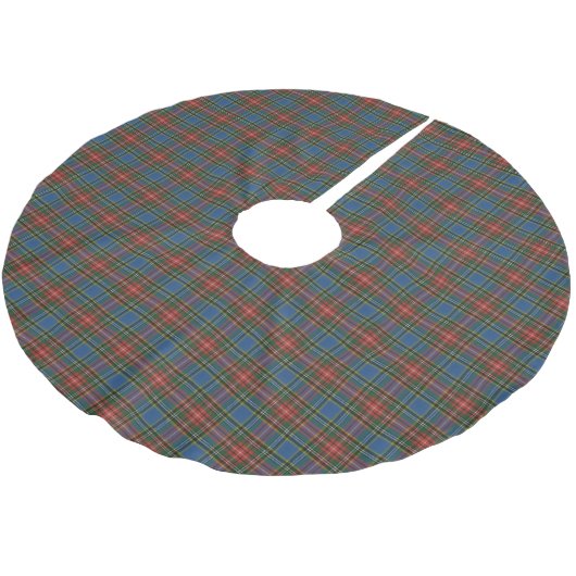 MacBeth Ancient Scottish Tartan Polyester Weihnachtsbaumdecke (Schrägansicht)