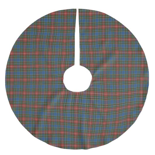 MacBeth Ancient Scottish Tartan Polyester Weihnachtsbaumdecke (Vorderseite)