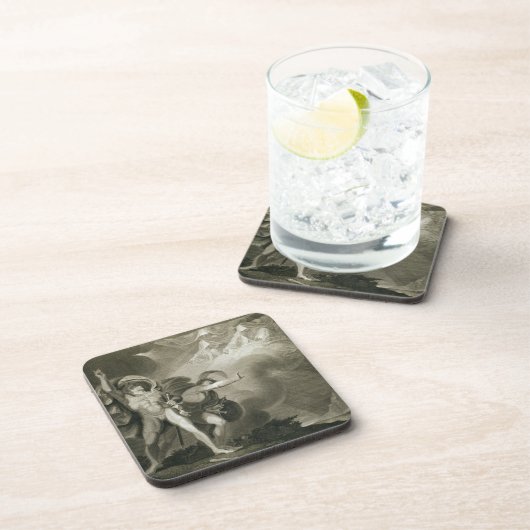 Macbeth, Banquo und die drei Hexen auf dem Heide Getränkeuntersetzer (Rechte Seite)