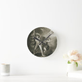 Macbeth, Banquo und die drei Hexen auf dem Heide Runde Wanduhr (Zuhause)