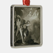 Macbeth, Banquo und die drei Hexen auf dem Heide Silbernes Ornament (Rechts)
