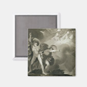 Macbeth, Banquo und die drei Hexen auf der Erde Magnet (Vorderseite/Rückseite)