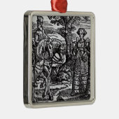 Macbeth, Banquo und die drei Hexen Ornament Aus Metall (Rechts)