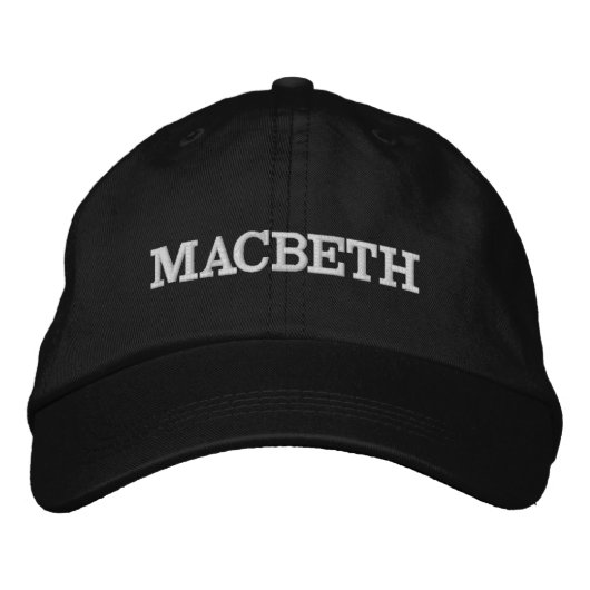 "Macbeth" Bestickte Baseballkappe (Vorderseite)