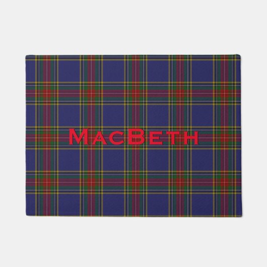 MacBeth Clan Tartan Kariert Door Mat Fußmatte (Vorderseite)