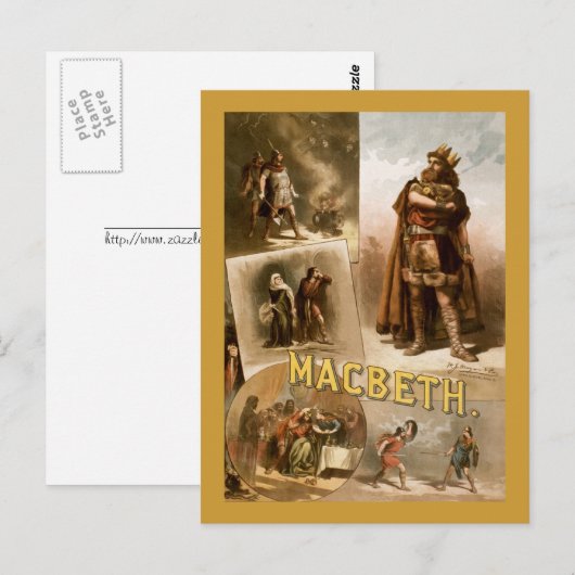 Macbeth, das Spiel 1884 Postkarte (Vorne/Hinten)
