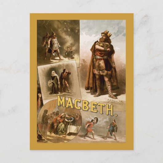 Macbeth, das Spiel 1884 Postkarte (Vorderseite)