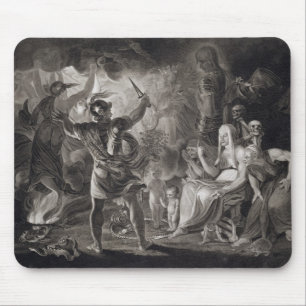 Macbeth, die drei Hexen und Hecate in Tat IV, S Mousepad