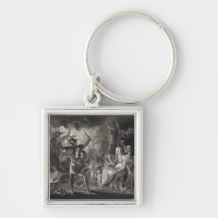 Macbeth, die drei Hexen und Hecate in Tat IV, S Schlüsselanhänger