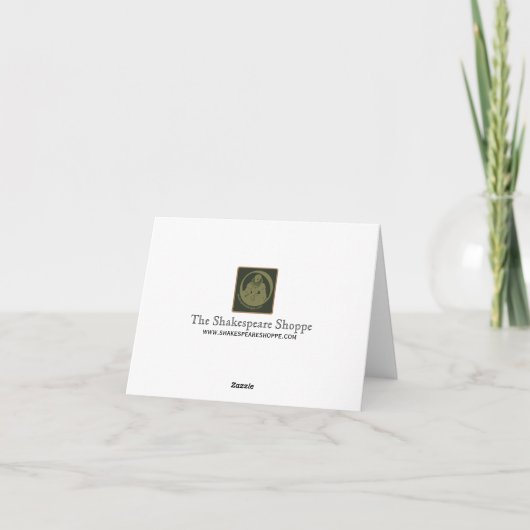 Macbeth "etwas böses" Zitat (Goldversion) Karte (Rückseite)