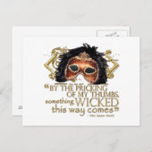 Macbeth "etwas böses" Zitat (Goldversion) Postkarte (Vorne/Hinten)