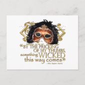 Macbeth "etwas böses" Zitat (Goldversion) Postkarte (Vorderseite)