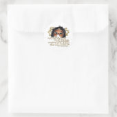 Macbeth "etwas böses" Zitat (Goldversion) Runder Aufkleber (Tasche)