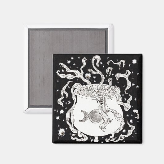 Macbeth Hexen Cauldron Magnet (Vorderseite/Rückseite)