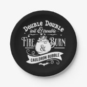 Macbeth Hexen Rechtschreibtypografie Halloween Pappteller (Vorderseite)