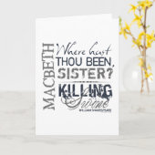 Macbeth Killing Swine Quote Karte (Gelbe Blume)