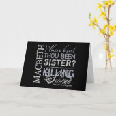 Macbeth Killing Swine Quote Karte (Gelbe Blume)
