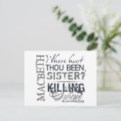 Macbeth Killing Swine Quote Postkarte (Stehend Vorderseite)