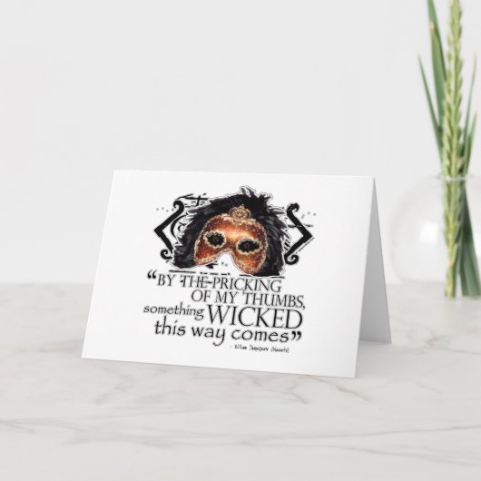 Macbeth Quote Karte (Vorderseite)