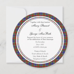 MacBeth Scottish Wedding Round Einladung