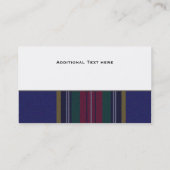 MacBeth Tartan Kariert Custom Visitenkarte (Rückseite)