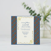 MacBeth Tartan Kariert Wedding Einladung (Stehend Vorderseite)