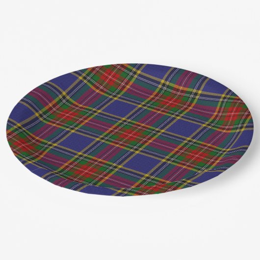 MacBeth Tartan Pappteller (Schrägansicht)