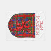 MacBeth Tartan Scottish Kariert Lion Rampant Fleecedecke (Vorderseite (Horizontal))