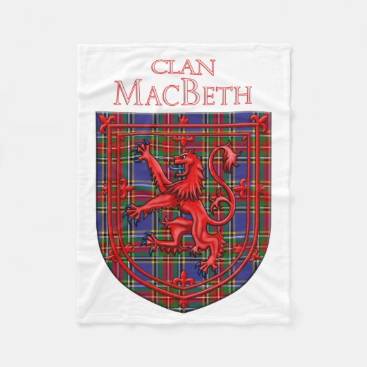 MacBeth Tartan Scottish Kariert Lion Rampant Fleecedecke (Vorderseite)