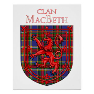 MacBeth Tartan Scottish Kariert Lion Rampant Poster
