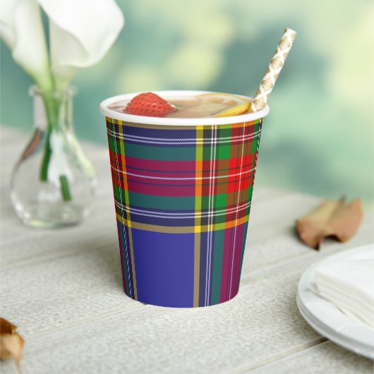 MacBeth Tartan Scottish Kariert Pattern Paper Cups Pappbecher (In Situ)