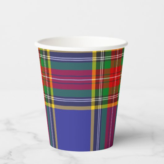 MacBeth Tartan Scottish Kariert Pattern Paper Cups Pappbecher (Vorderseite)