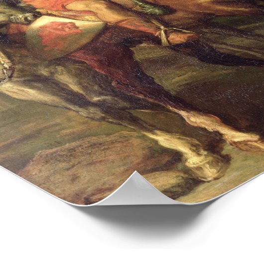 Macbeth und die drei Hexen, 1855 Poster (Ecke)