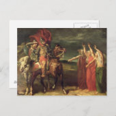Macbeth und die drei Hexen, 1855 Postkarte (Vorne/Hinten)