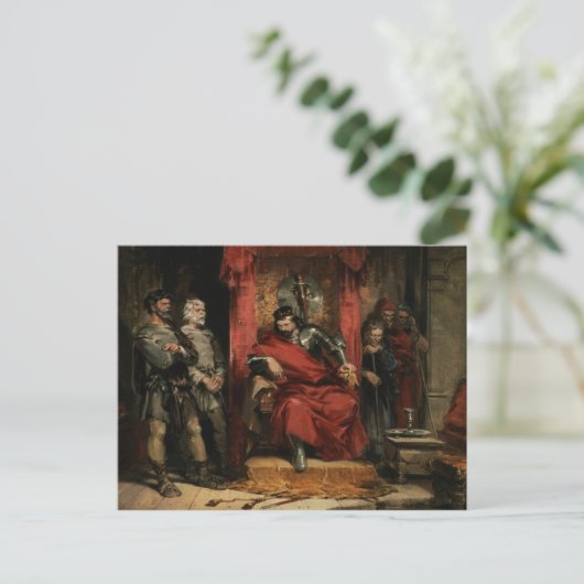 Macbeth weist den Mörder zu Postkarte (Stehend Vorderseite)