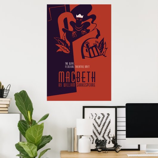 MacBeth William Shakespeare Poster (Heimbüro)