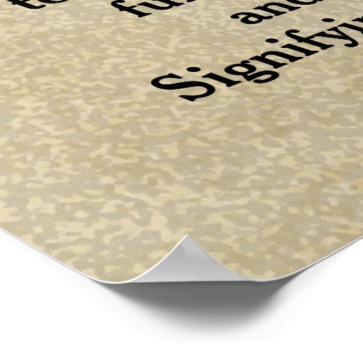 Macbeth Zitat - Poster (Ecke)