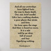 Macbeth Zitat - Poster (Vorne)