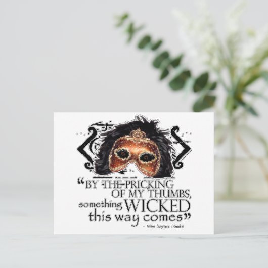 Macbeth Zitat Postkarte (Stehend Vorderseite)