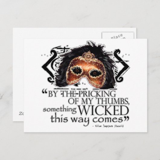 Macbeth Zitat Postkarte (Vorne/Hinten)