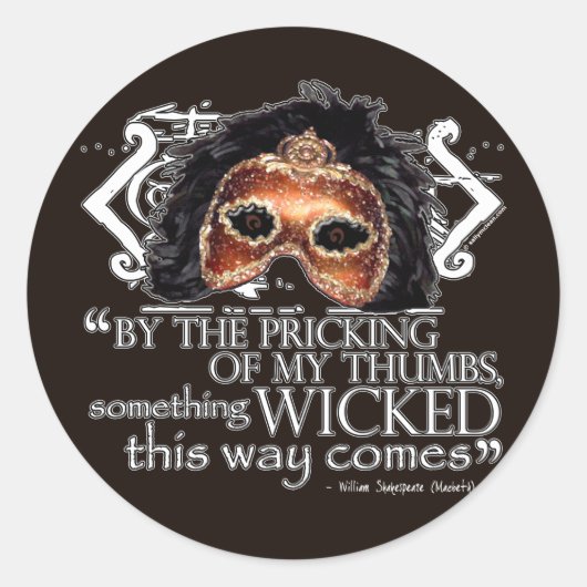 Macbeth Zitat Runder Aufkleber (Vorderseite)
