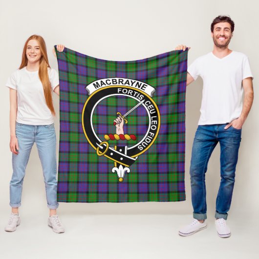 MacBrayne Clan Tartan Karo Fleecedecke (Beispiel)