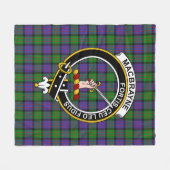 MacBrayne Clan Tartan Karo Fleecedecke (Vorderseite (Horizontal))