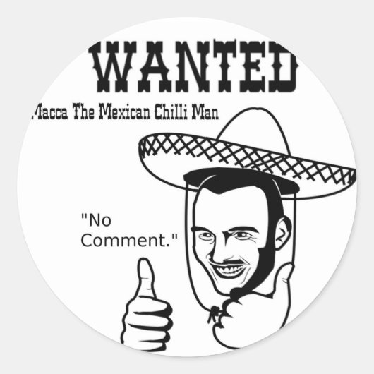 Macca Mexican Chili Man Runder Aufkleber (Vorderseite)