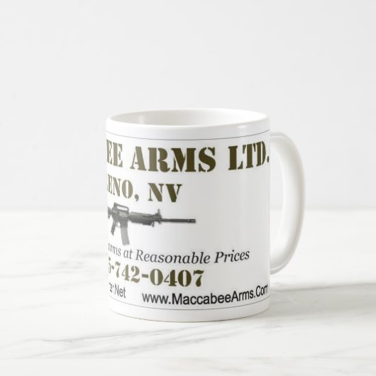 MACCABEE BEWAFFNET KAFFEE-TASSE KAFFEETASSE (VorderseiteRechts)