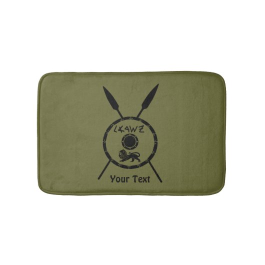 Maccabee Schild und Speere Badematte (Vorderseite)