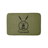 Maccabee Schild und Speere Badematte (Vorderseite)