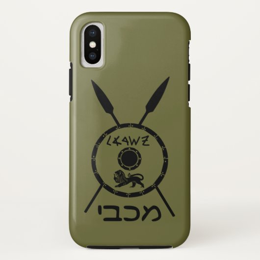 Maccabee Schild und Speere Case-Mate iPhone Hülle (Rückseite)