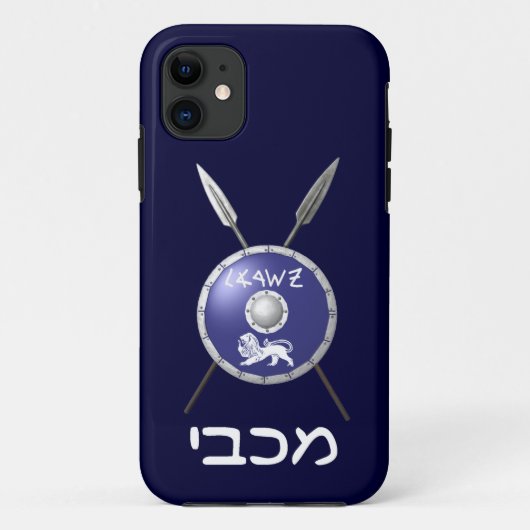 Maccabee Schild und Speere Case-Mate iPhone Hülle (Rückseite)