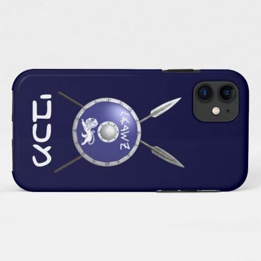 Maccabee Schild und Speere Case-Mate iPhone Hülle (Rückseite (Horizontal))